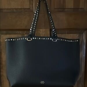 Vince Camuto jeweled leather tote